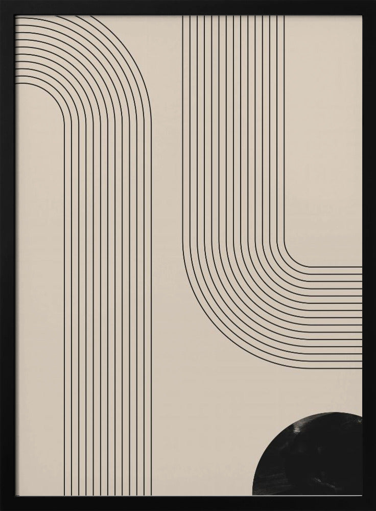 Black Minimal Line Art | Poster