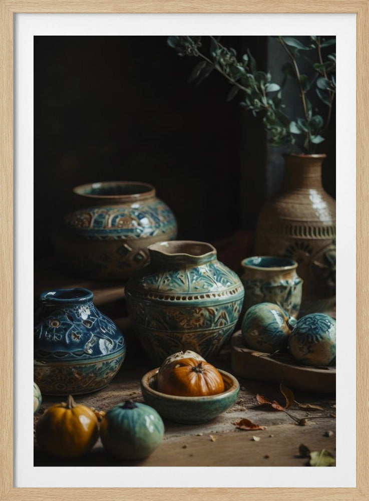 Ceramic Harvest Scene | Poster