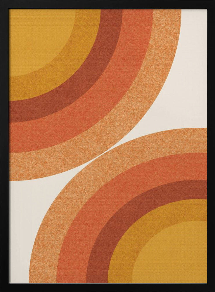 Retro Sunburst Waves | Poster