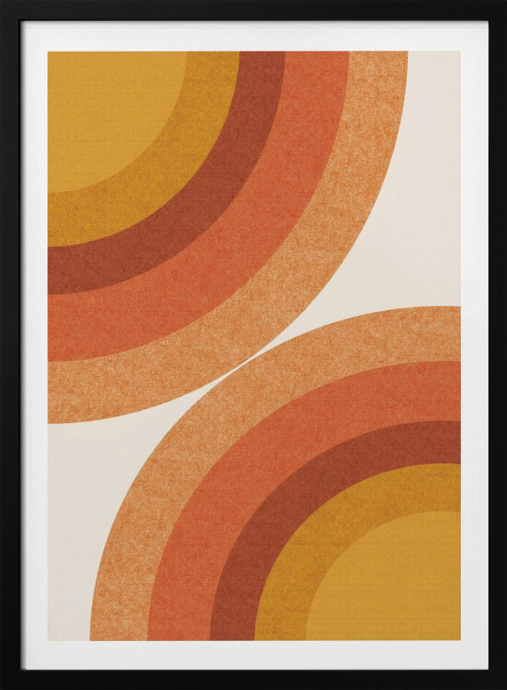 Retro Sunburst Waves | Poster