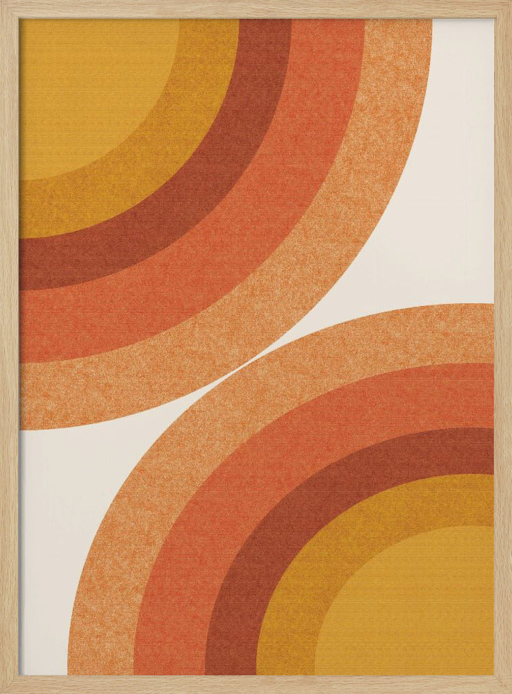 Retro Sunburst Waves | Poster