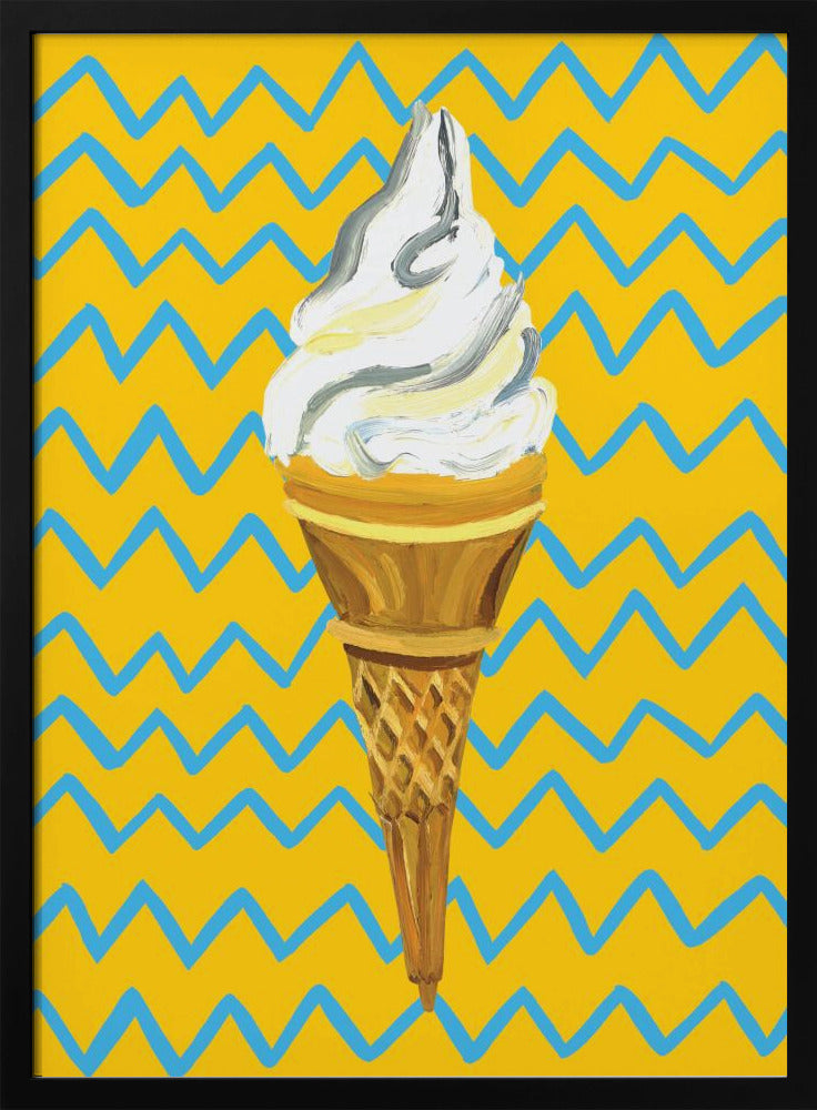 IJs Geel Zigzag | Poster