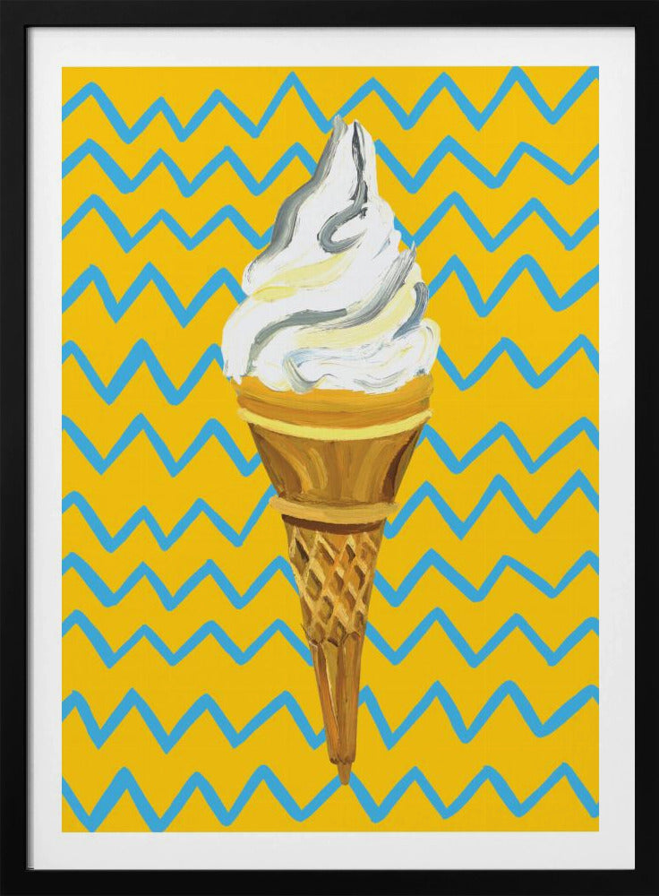 IJs Geel Zigzag | Poster