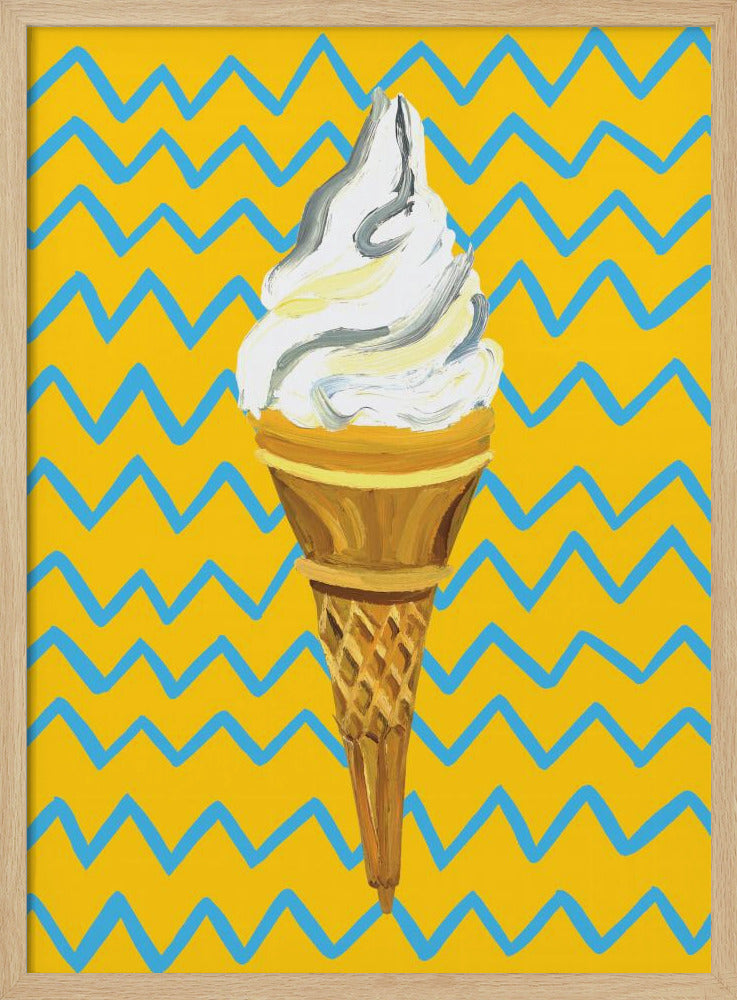 IJs Geel Zigzag | Poster