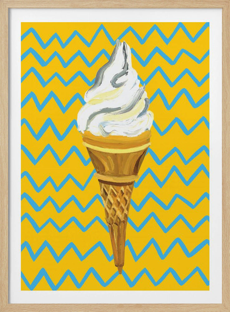 IJs Geel Zigzag | Poster