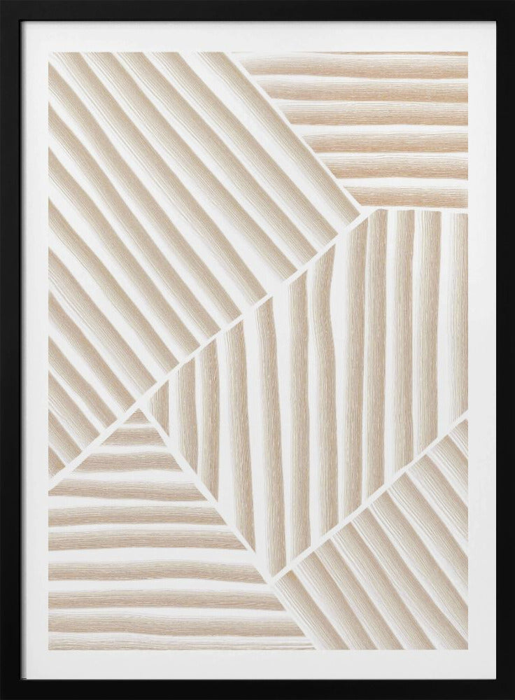 Beige lijnkunst | Poster