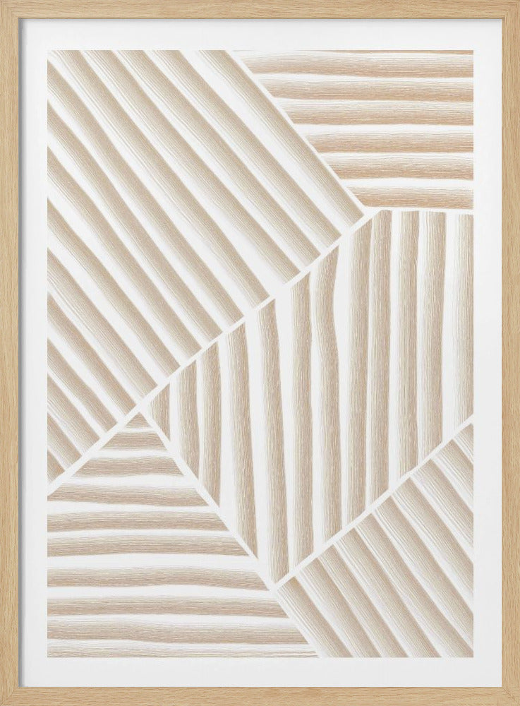 Beige lijnkunst | Poster