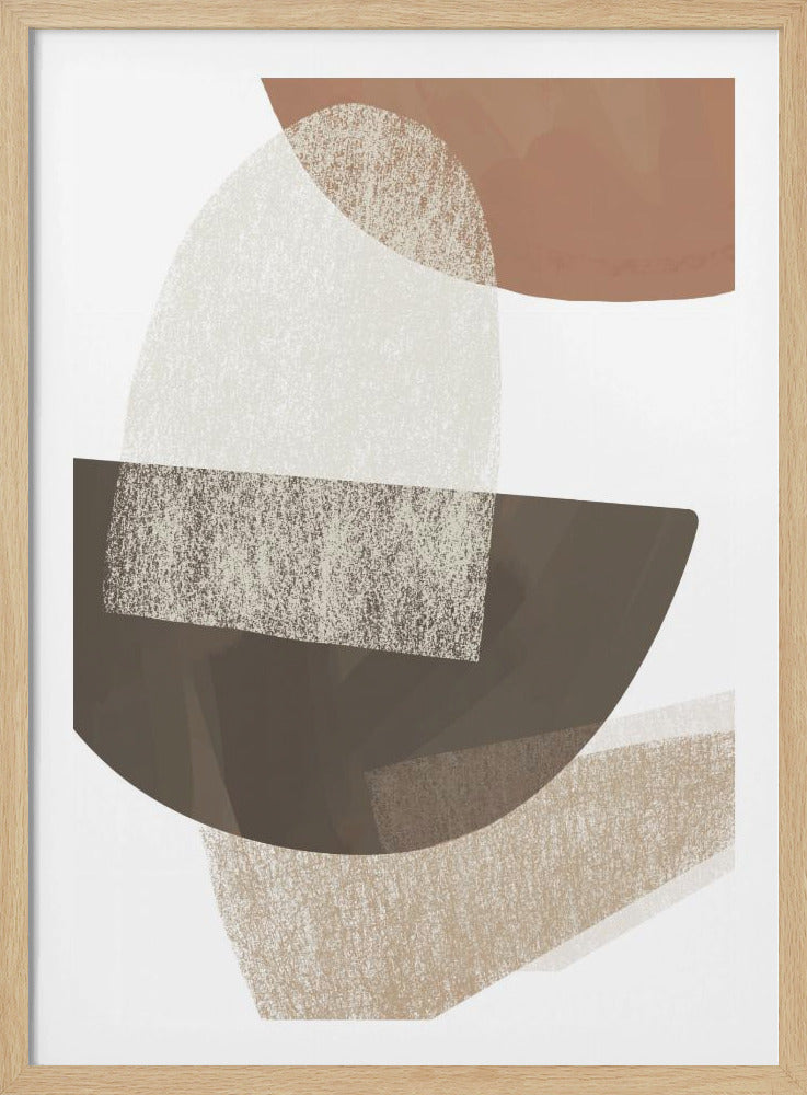 Earth Tone Geometric Art | Poster
