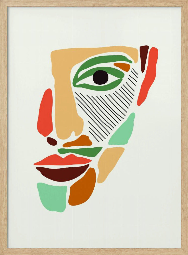 Kleurrijke abstracte gezichten #2 | Poster