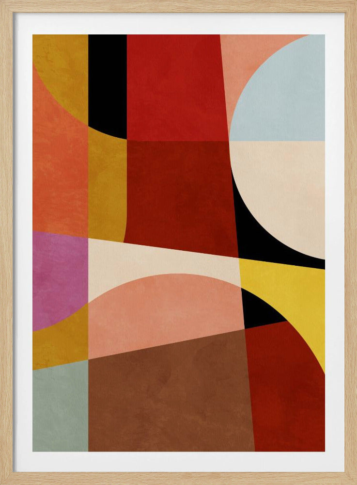 Warm Colors Bauhaus Geometry2 | Poster