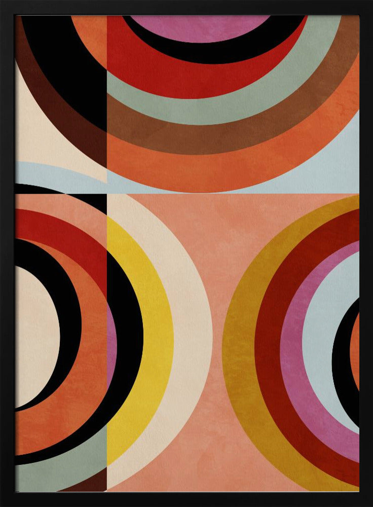 Warm Colors Bauhaus Geometry3 | Poster