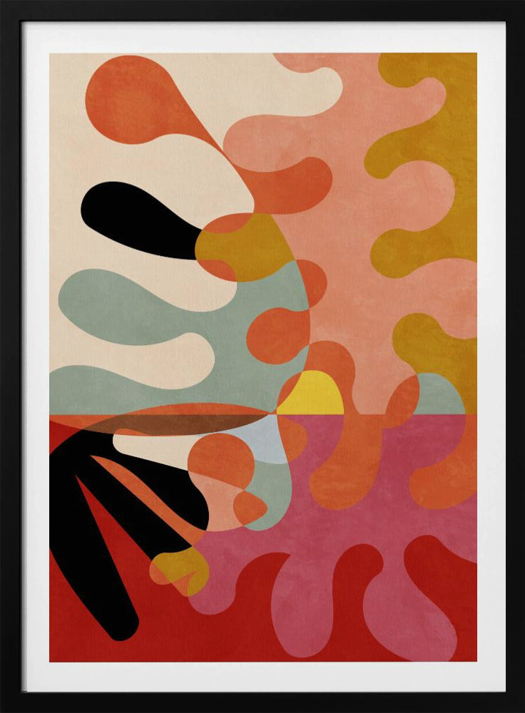 Warm Colors Bauhaus Geometry5 | Poster