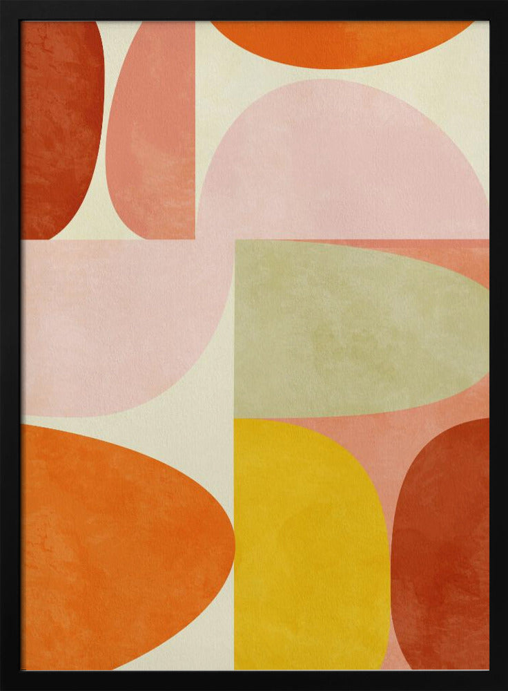 Warm Pastel Geometry | Poster