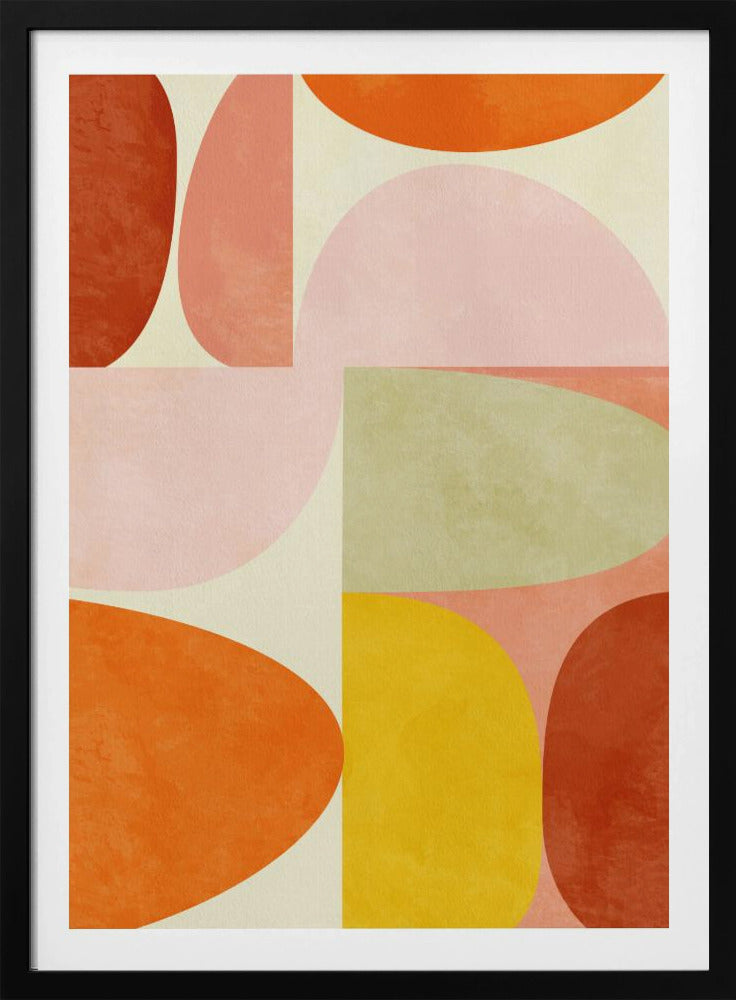Warm Pastel Geometry | Poster