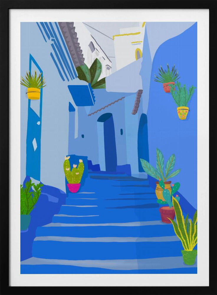 Blauwe stad | Poster