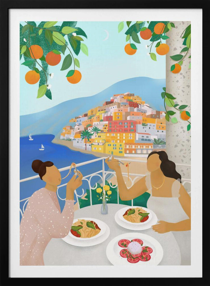 Meisjes in Positano | Poster