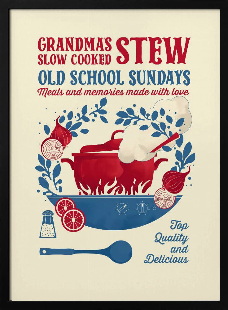Oma's stoofpot keuken print | Poster