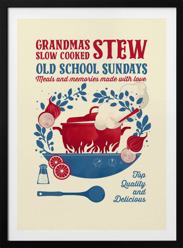 Oma's stoofpot keuken print | Poster
