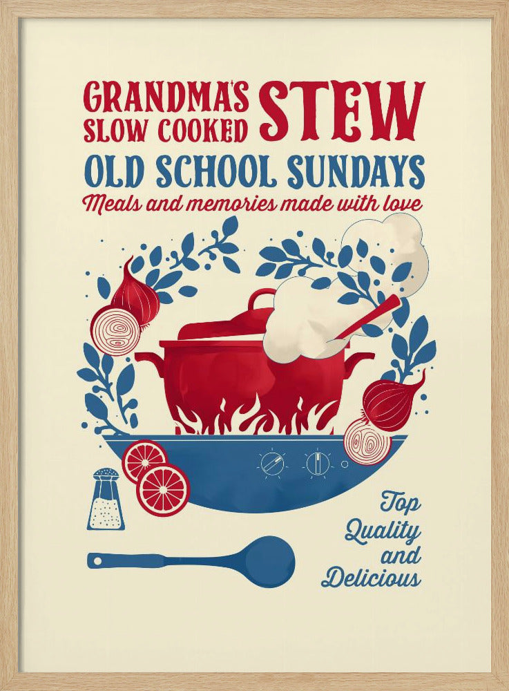Oma's stoofpot keuken print | Poster