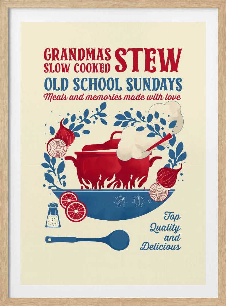 Oma's stoofpot keuken print | Poster