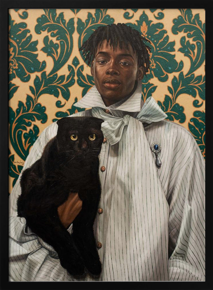 Heer met kat | Poster