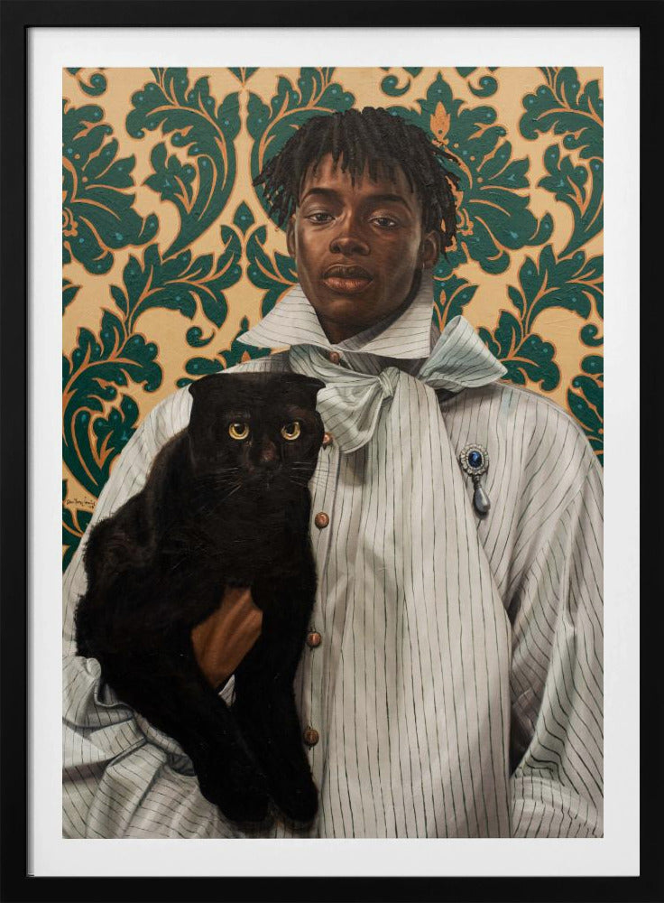 Heer met kat | Poster