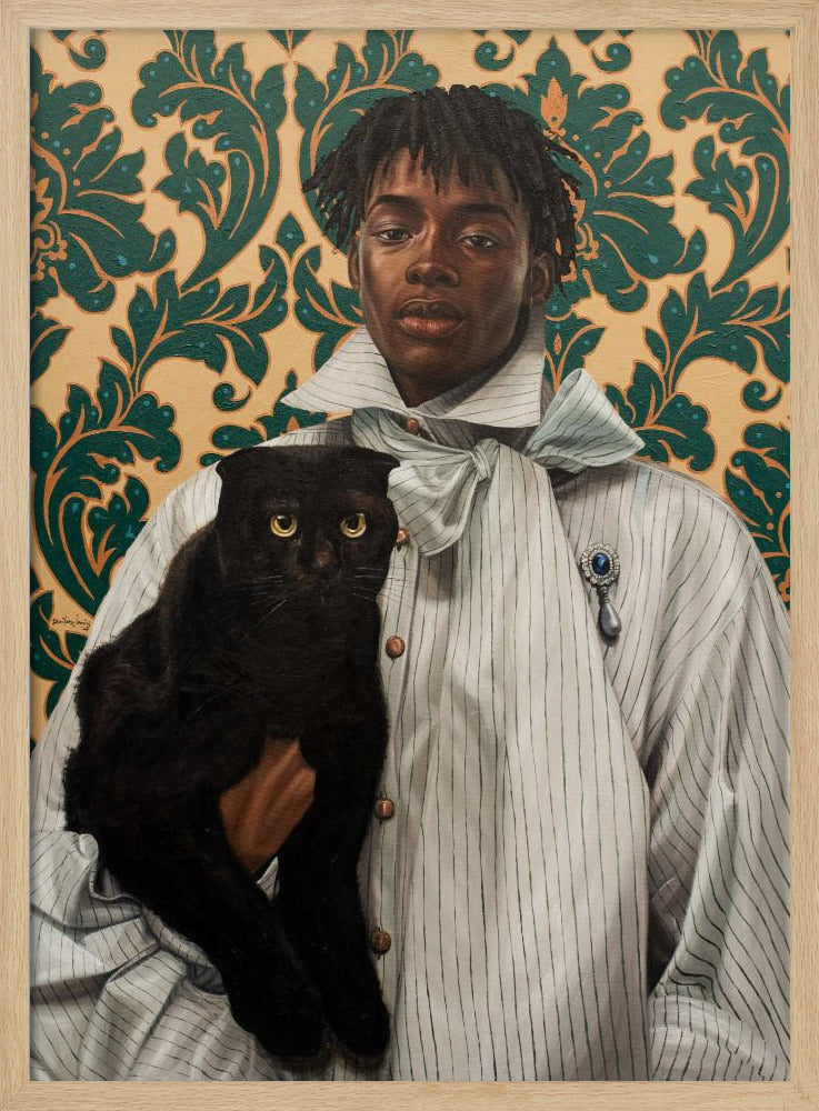 Heer met kat | Poster