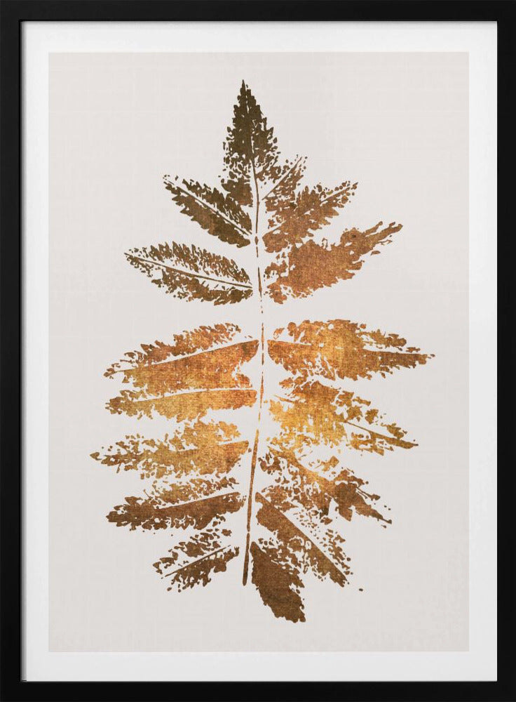 Oak Leaf Print Gold | Poster