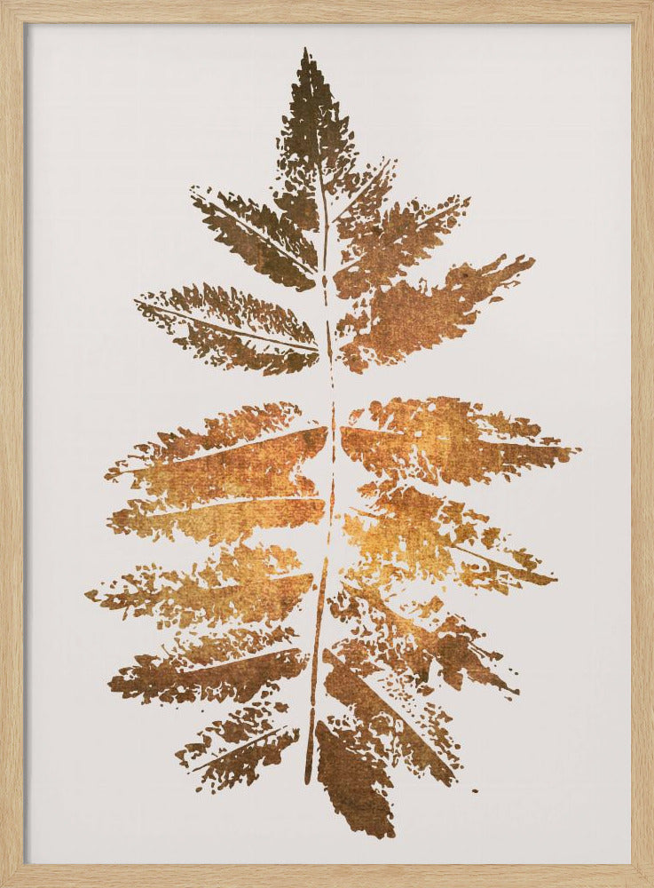 Eikenbladprint Goud | Poster