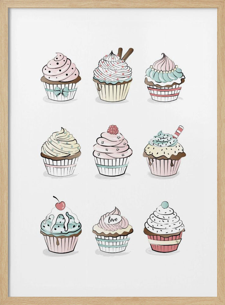 Zoete Cupcake Medley | Poster