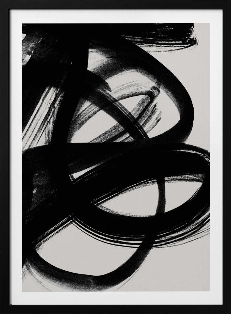 Abstracte penseelstreken 5 A1 | Poster