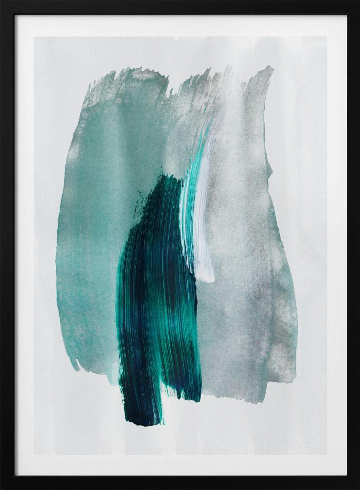 Abstracte penseelstreken 19 | Poster