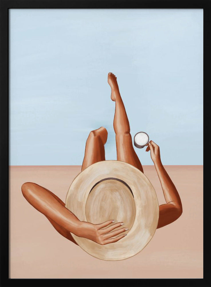 Meisje aan het zwembad | Poster
