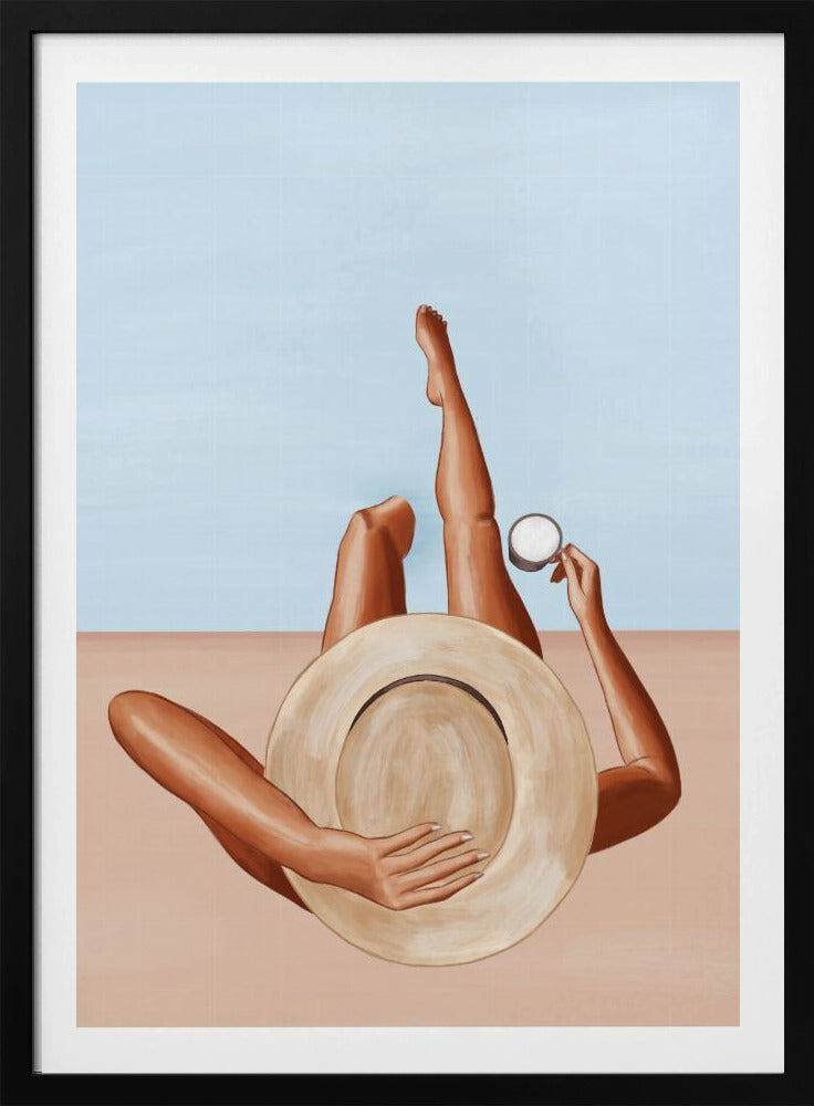 Meisje aan het zwembad | Poster