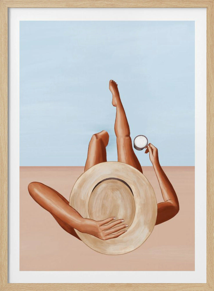 Meisje aan het zwembad | Poster
