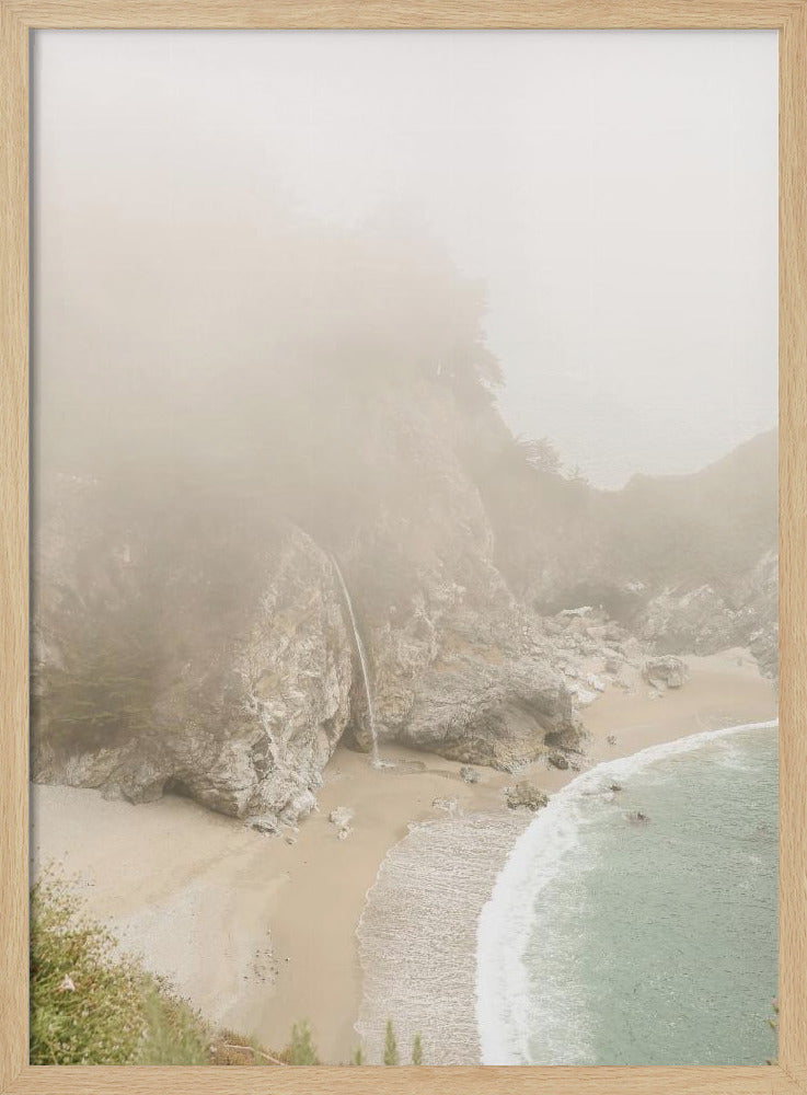 Mistige kusthaven | Poster