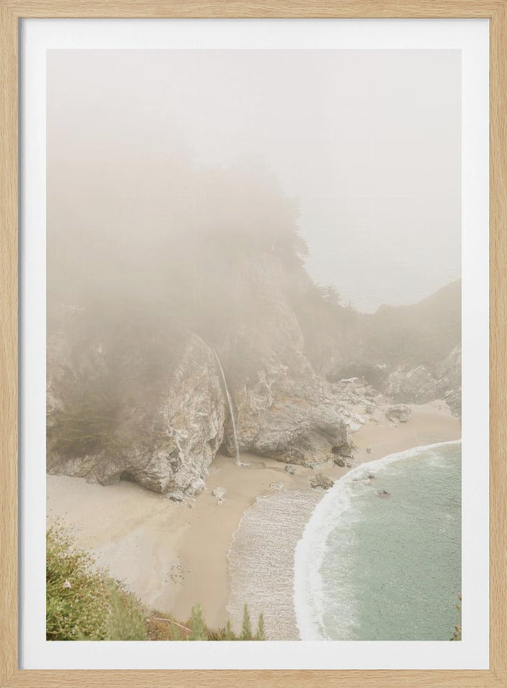 Mistige kusthaven | Poster