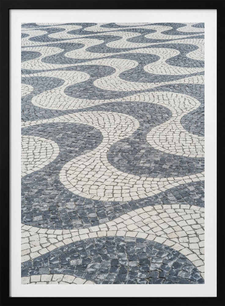 Pad van golvende stenen | Poster