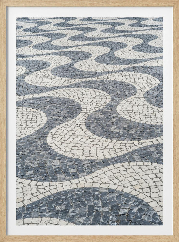 Pad van golvende stenen | Poster