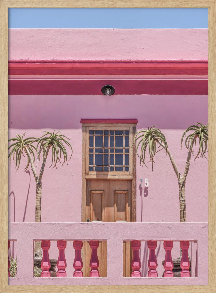 Perzikkleurige gevel | Poster
