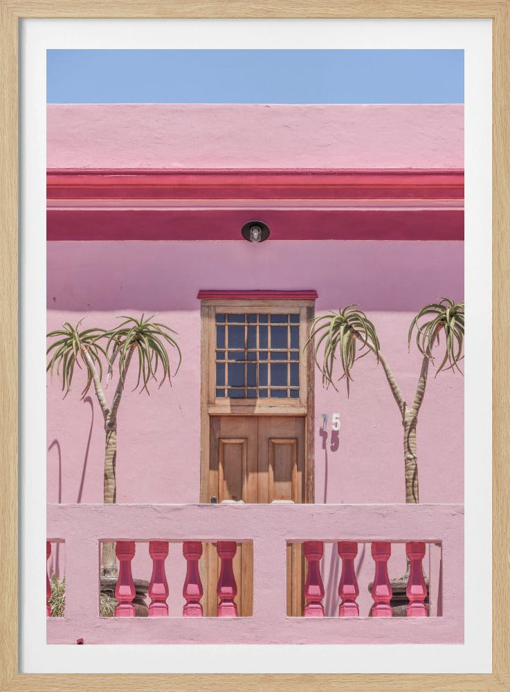 Perzikkleurige gevel | Poster