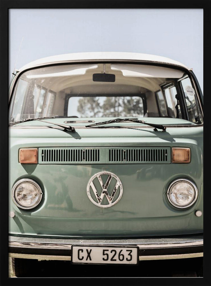 Klassiek ontwerp in zachte groene tinten auto's | Poster