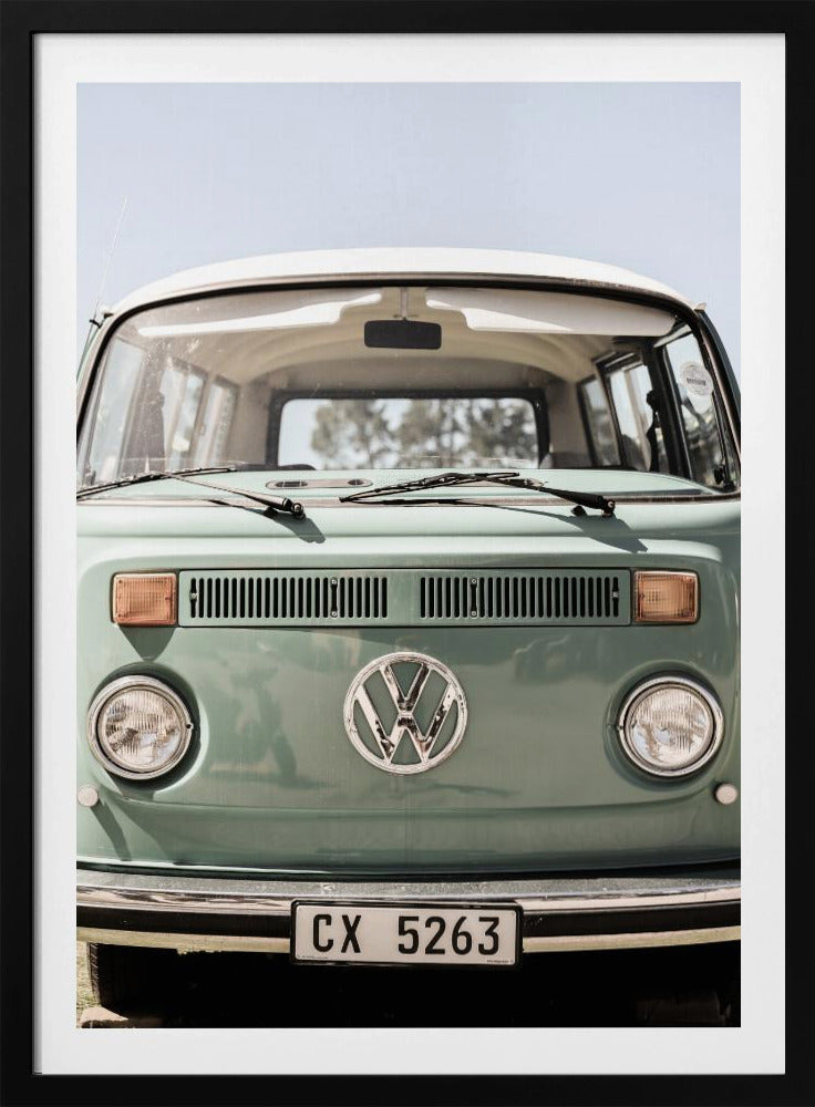 Klassiek ontwerp in zachte groene tinten auto's | Poster