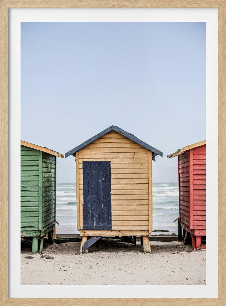 Kleurrijke strandhutten | Poster