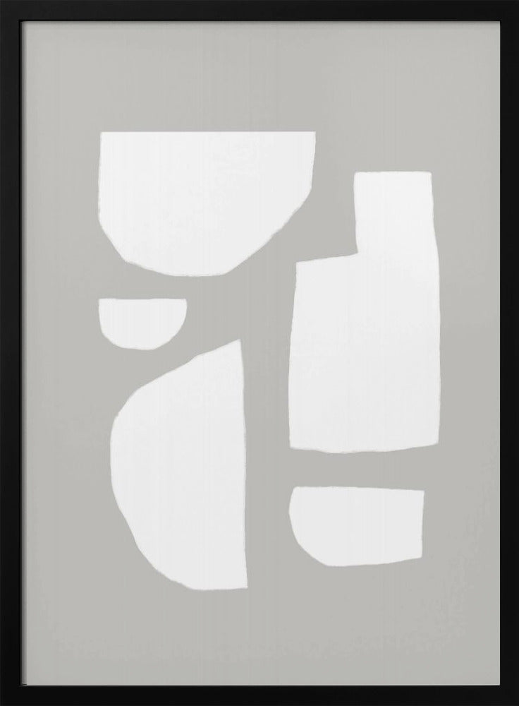 Minimalistic White Shapes | Poster