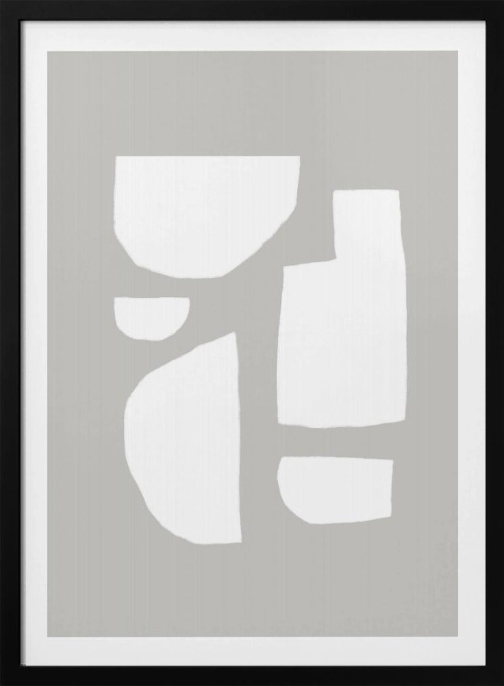 Minimalistic White Shapes | Poster