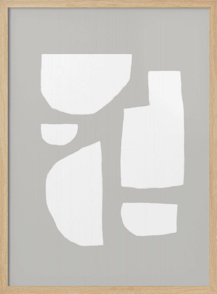 Minimalistic White Shapes | Poster