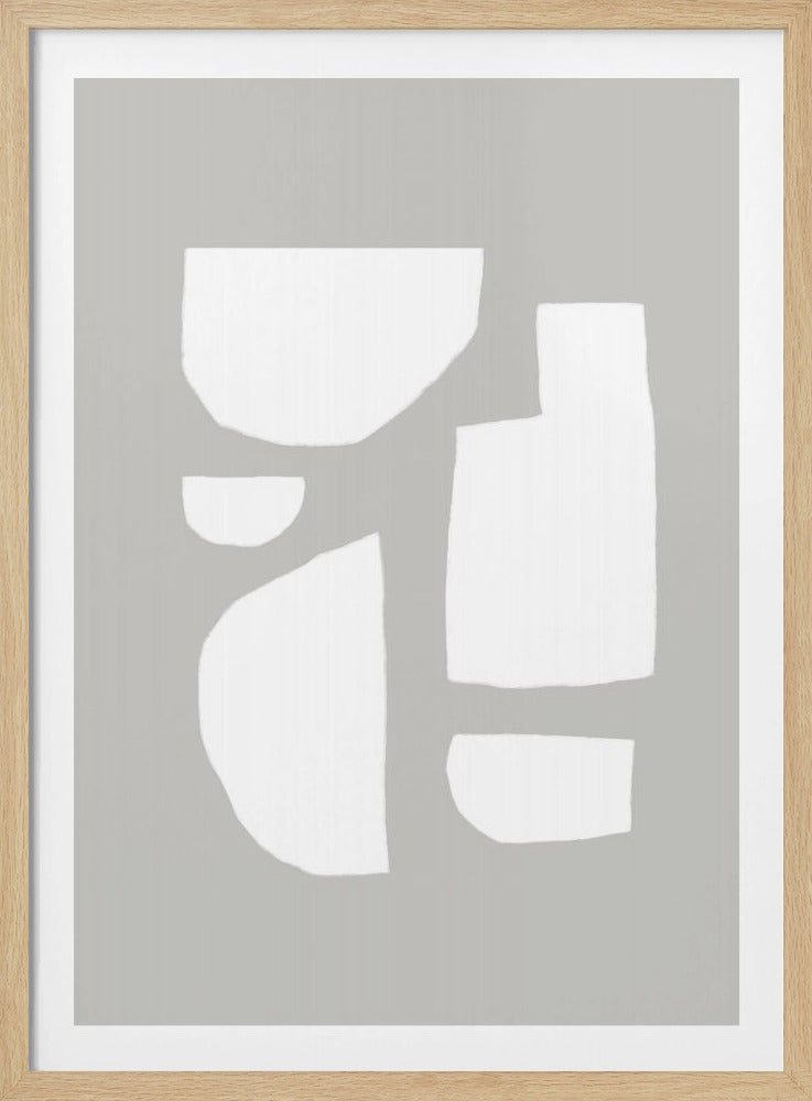 Minimalistic White Shapes | Poster