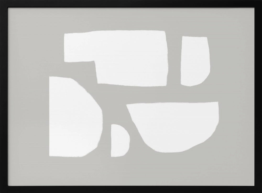 Minimalistische witte vormen | Poster