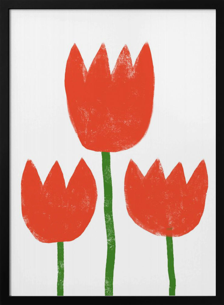 Rode Tulpen Trio | Poster